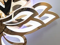 Люстра стельова LED Diasha 8165/6+3G, 140W, 3200K-6500K, золотий метал, сучасний стиль для дому - мініатюра 4