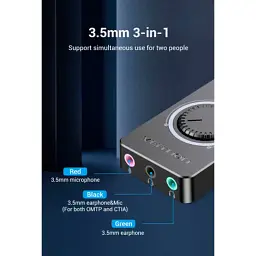 Звукова плата Vention Audio USB 3х3.5 мм jack 0.15 м Volume Control (CDRBB) - мініатюра 5