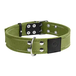 Нашийник для собак бавовняна тасьма CoLLaR Брезент подвійний (ширина 45мм довжина 56-71см) - мініатюра 2