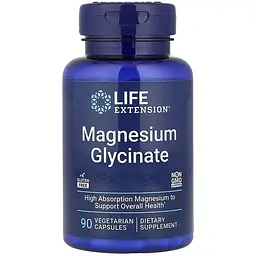 Дієтична добавка Life Extension Magnesium Glycinate 90 вегетаріанських капсул