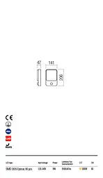 Бра вуличне COLIN AP LED SMD 9W IP54 DG 3000K (Sz)(5.1.2) Redo 90133 - мініатюра 3
