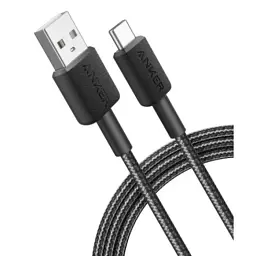 Кабель для передачи данных Anker 322 USB 2.0 AM to USB-C 0.9 m Black (A81H5G11) - миниатюра 4