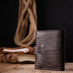 Чоловічий шкіряний гаманець KARYA 9х10.5х2 см acs0023916 - мініатюра 9