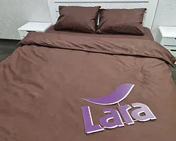 Постільна білизна LARA бязь Brown d11062p2 полуторна - мініатюра 6