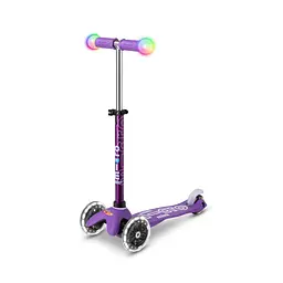 Самокат MICRO серії "Mini Deluxe Magic" – ФІОЛЕТОВИЙ (до 50 kg, триколісний, світло) Micro MMD129