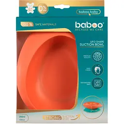 Тарілка дитяча Baboo Ufo з основою-присоскою, від 6 місяців (персик) (9-031) - мініатюра 6