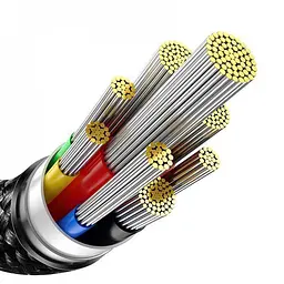 Кабель Baseus Tungsten Gold Fast Charging Data Cable Type-C to Type-C 240W 3m Black (CAWJ040201) - мініатюра 2