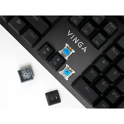 Клавіатура Vinga KBGM160 LED Outemu Blue USB Black (KBGM160 Black) - мініатюра 9