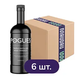 Упаковка віскі The Pogues Blended Irish Whiskey 40% 6 л (1 л х 6 шт.)