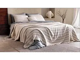 Муслінове покривало Striped Mavi 230х250 см Saheser pbe0051330 - мініатюра 2