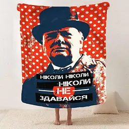 Плед плюшевий 3D мотиваційний Ніколи не здавайся 160х200 см - мініатюра 2