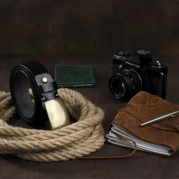 Чоловічий шкіряний ремінь Vintage 120×3,4 см acs0022774 - мініатюра 8
