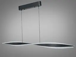 Підвісна LED люстра Romin Diasha чорна 58 Вт 10 м² - мініатюра 3