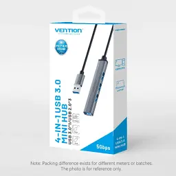 Концентратор Vention USB 3.0 to 1xUSB 3.0 + 3xUSB 2.0 0.15m gray (CKOHB) - мініатюра 9