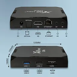 Смарт ТВ приставка X96 Max+ Plus ULTRA 4/32 Гб Smart TV Box Android 11 - мініатюра 6