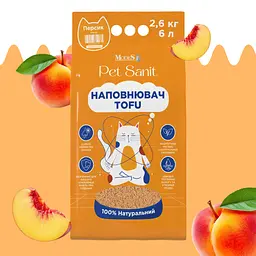 Наповнювач ModeS Tofu PetSanit персик 2.6 кг - мініатюра 3