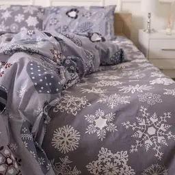 Підковдра MirSon Бязь 17-0655 Snowflake 110 x 140 см сіра (2200009610622) - мініатюра 4