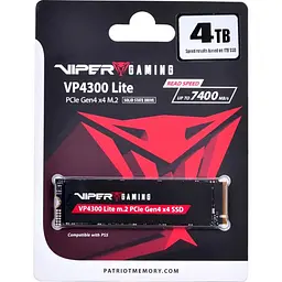 Накопичувач SSD M. 2 Patriot Viper VP4300 Lite 4TB NVMe 2. 0 2280 PCIe Gen4 x4 6400/7400 3D TLC - мініатюра 2