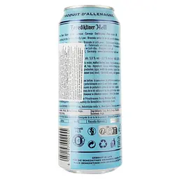 Пиво Benediktiner Hell, світле, фільтроване, 5%, з/б, 0,5 л - мініатюра 2