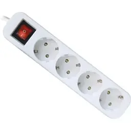 Мережевий подовжувач Defender S418 1.8 m 4 роз switch white (99237)