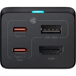 Мережевий зарядний пристрій Baseus GaN5 Pro Desktop Fast Charger 67W Black + Cable USB-C (CCGP110201) [96289] - мініатюра 2