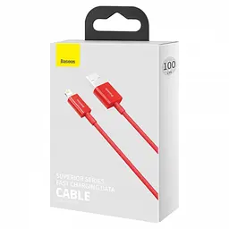 Кабель Baseus Superior Series Fast Charging Cable USB to Lightning 2,4A 1m CALYS-A09 Red - мініатюра 4