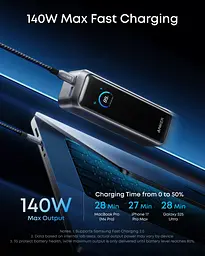 Портативний зарядний пристрій Anker Prime - 20000 mAh 220W PD Black (7263065) - мініатюра 3