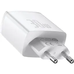Зарядний пристрій Baseus Compact Quick Charger 2USB+USB-C 30W EU White - мініатюра 3