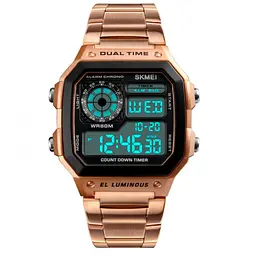 Чоловічий годинник Skmei 1335 Ripple RoseGold - мініатюра 3