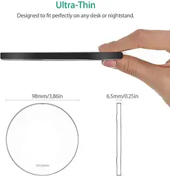 Бездротова зарядка FDGAO 20W для iPhone, Samsung, AirPods, ультратонка Qi-панель - мініатюра 2