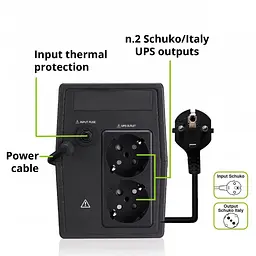 Джерело безперебійного живлення Tecnoware ERA Plus 750 240W / 400VA (525W / 750VA Peak) - мініатюра 2