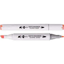 Набір спиртових маркерів Santi Professional SA-122 флуоресцентний помаранчевий 6 шт. (390849)