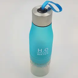 Пляшка соковитискач для води з фруктами 650 мл H2O Water Bottle QC-650 бірюзова - мініатюра 3