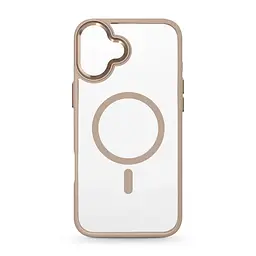 Чехол Apple iPhone 16 Plus, Unit MagSafe, бежевый, прозрачный, магсейф, противоударный, магнитный, панель-накладка с поддержкой MagSafe, с поддержкой беспроводной зарядки, TPU+PC, защита всего корпуса, ударопрочный, ArmorStandart (ARM79291)