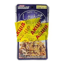 Вологий корм для котів CattyMan Tuna Bonito Shrimps 4x55г, тунець, макрель, креветки в желе, 3+1 набір
