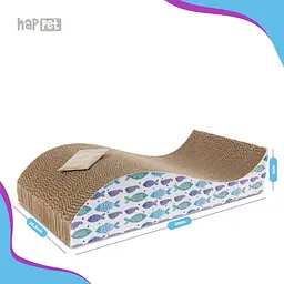Happet Картонна кігтеточка "AZIZI"+Котяча м'ята, 41x20,5x7 см (DK12) - мініатюра 2