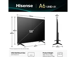 Телевізор Hisense 58A6Q - мініатюра 2