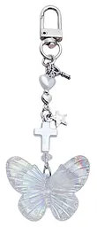 Брелок Мила Метелик Біла Cute Butterfly white 6 см