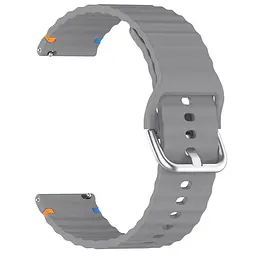 Силіконовий ремінець Wavy для Smart Watch 20mm Gray - мініатюра 2