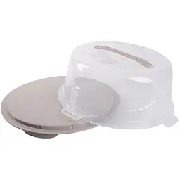 Тортівниця з кришкою Violet House 0011 Cappuccino кругла 18х26х37 см (0011 круглая большая CUPPUCINO с/к) - мініатюра 2