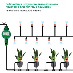 Програмований таймер подачі води XON WaterTimer X341P для поливу (XWTDAP072401G 3473) Зелений - мініатюра 5