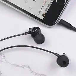 Дротові навушники Hoco M60 Perfect Sound, 3.5mm, 1.2m, Чорний - мініатюра 5