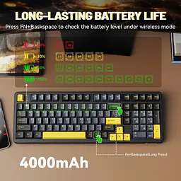Клавіатура Attack Shark X98 RGB Linear Strawberry Switch Starry Black (AS-6972792471976-SB-UA) [166780] - мініатюра 7
