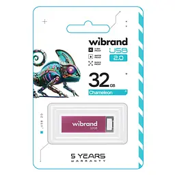 USB флеш накопичувач Wibrand 32GB Chameleon Pink USB 2.0 (WI2.0/CH32U6P) - мініатюра 2
