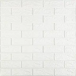 Самоклеюча декоративна 3D панель 3D Loft під білу матову цеглу 700x770x2 мм