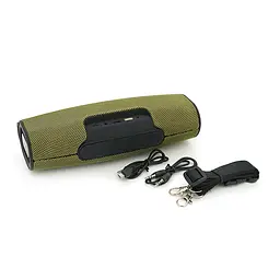 Колонка Voltronic DH7 + Display Bluetooth 4.1 до 10m, 1х3W, 4Ω, 400mAh, ≥90dB, TF card/USB, ремень, DC 5V, Green - мініатюра 4