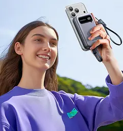 Повербанк Ugreen PB525 20000 mAh 22.5 Вт з вбудованим кабелем Type-C швидкою наскрізною зарядкою та LED дисплеєм - мініатюра 9