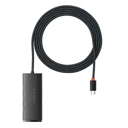 USB-хаб Baseus Lite Series 4-Port Type-C HUB Adapter (Type-C to USB 3.0*4) 2m WKQX030501 Black - мініатюра 2