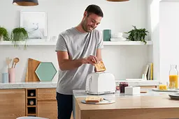 Тостер Honeycomb 850Вт, широкі слоти, пластик, білий Russell Hobbs kuh0014915 - мініатюра 4