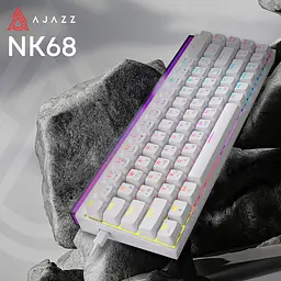 Клавіатура Ajazz NK68 Red Switch White USB-C (NK68-R-W) - мініатюра 6